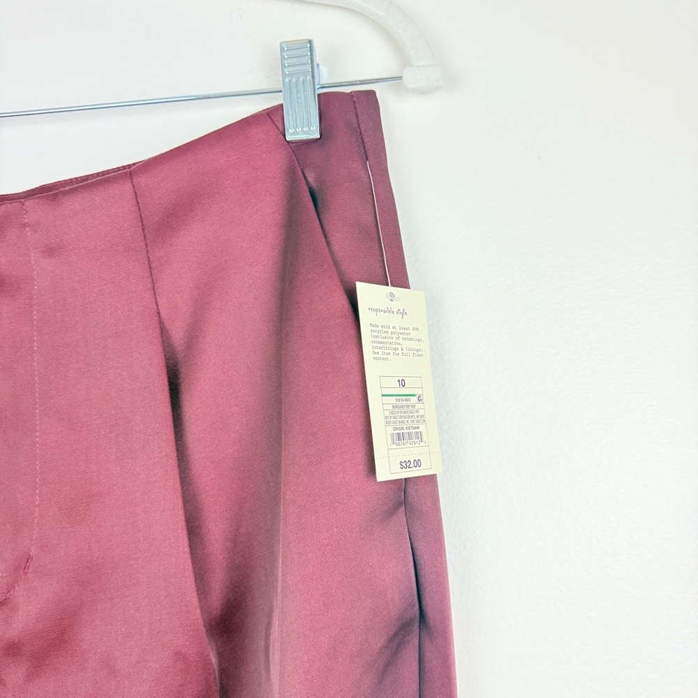 NWT A New Day Burgundy Tailored Ankle Pants Workwear Career - Picture 5 of 6